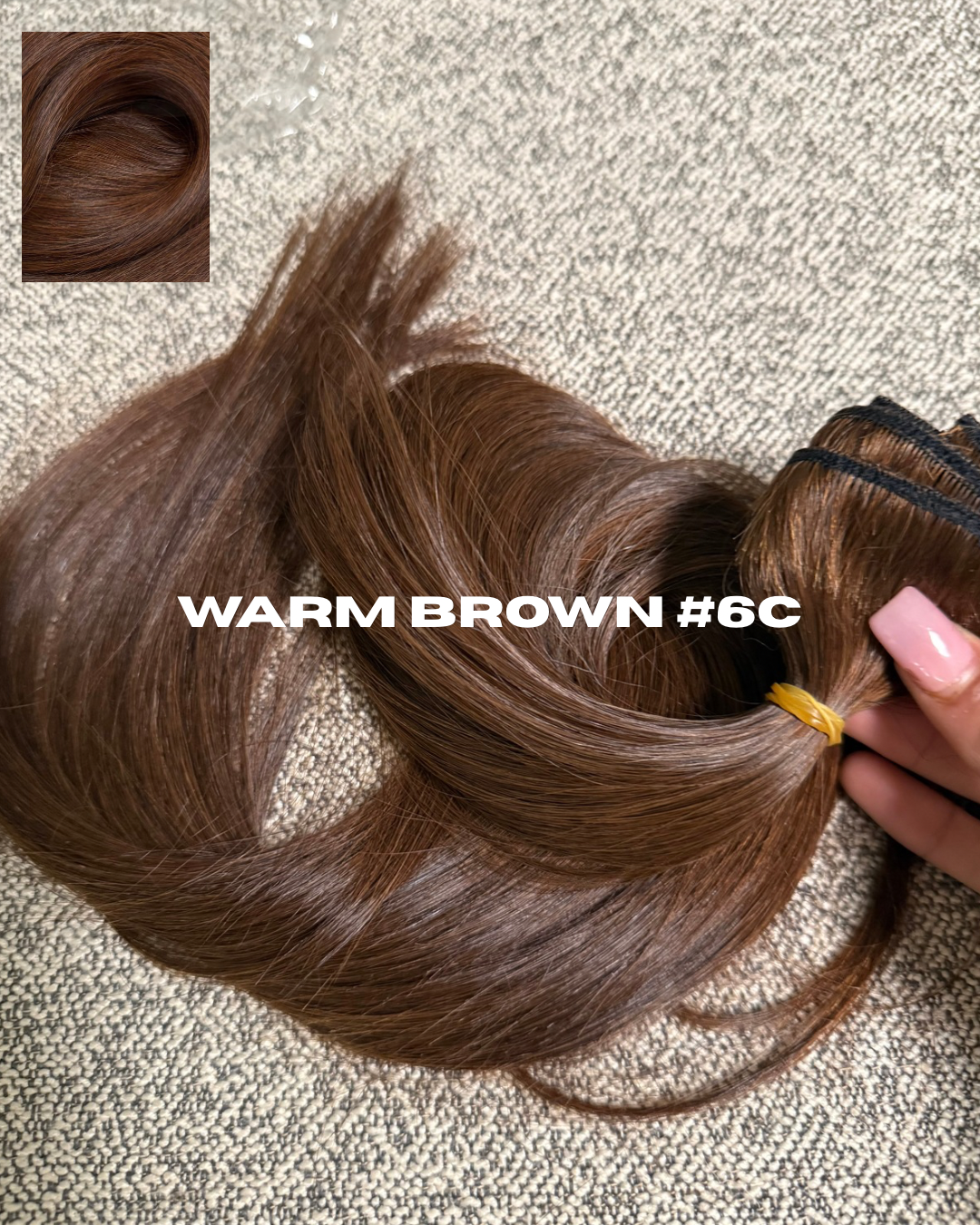 Warm Brown Seamless Clip-In (160g)